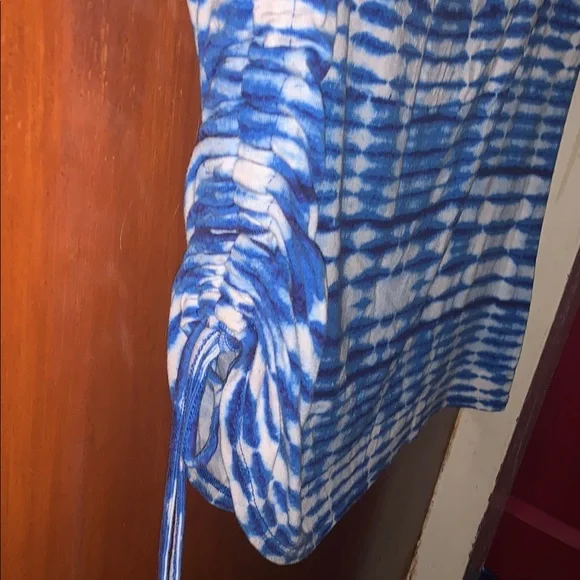 Ruby Rd. Blue Ruched Blouse - Picture 10 of 10